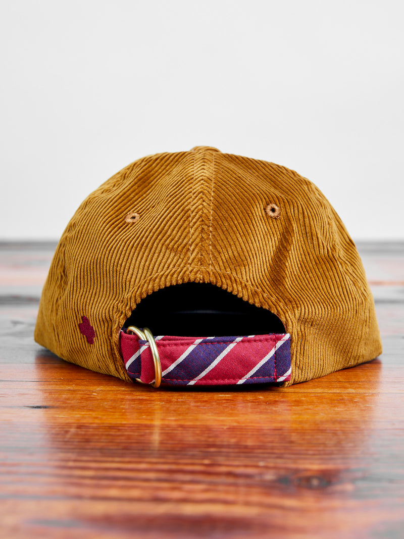 6-Panel Corduroy Cap in Golden Brown