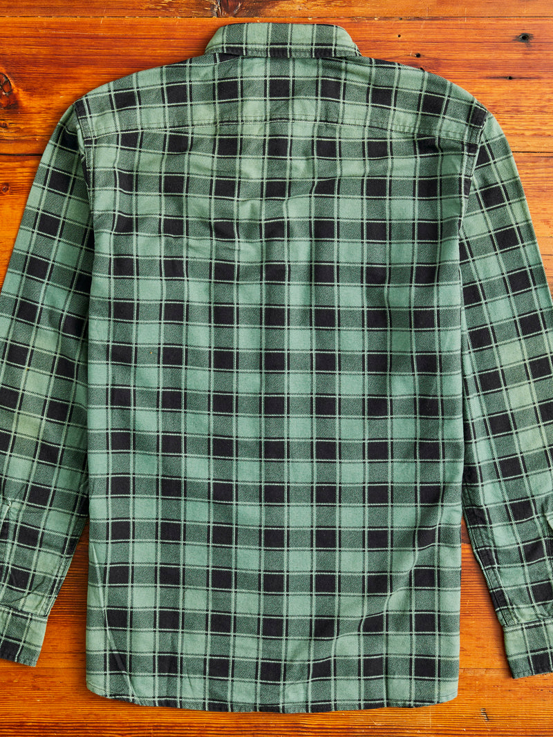 Preston Chamois Workshirt in Green Black