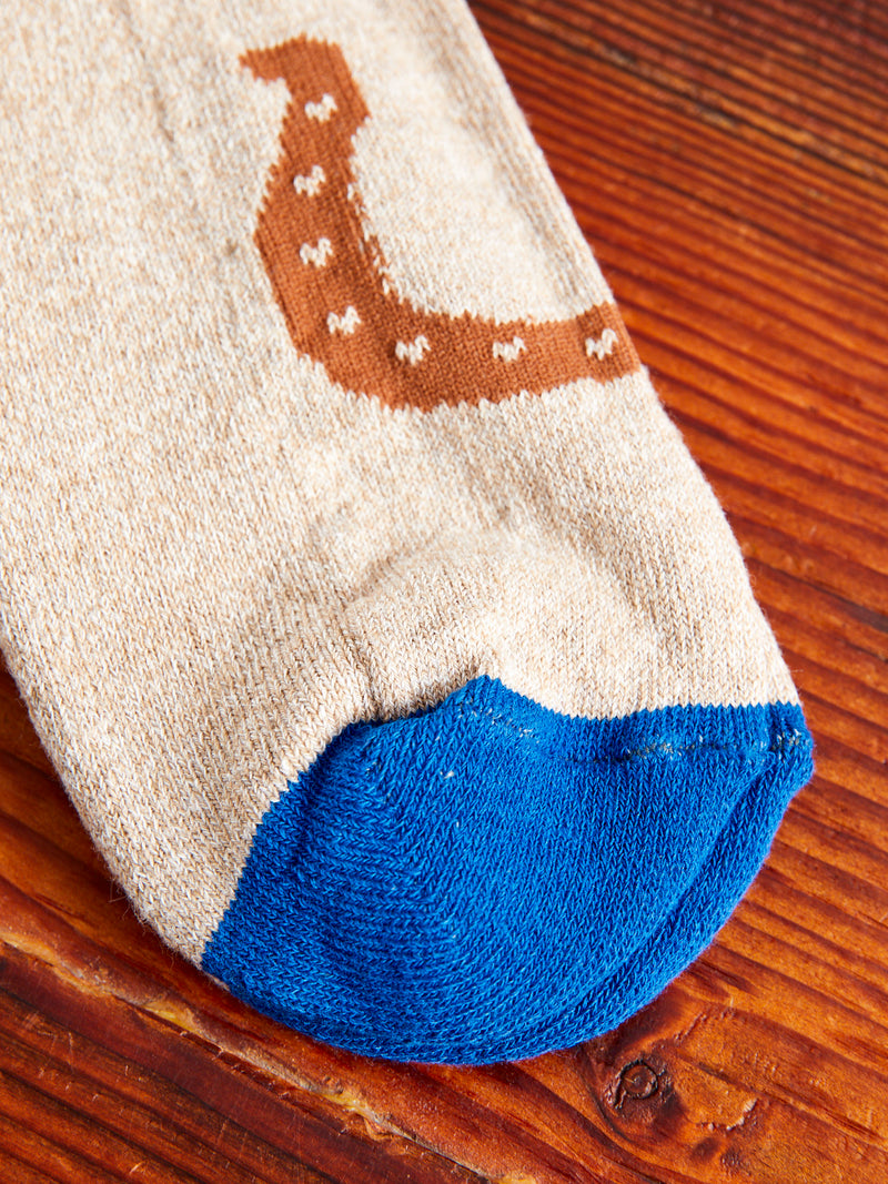 Recycled Cotton Camp Socks in Bucking Bronc