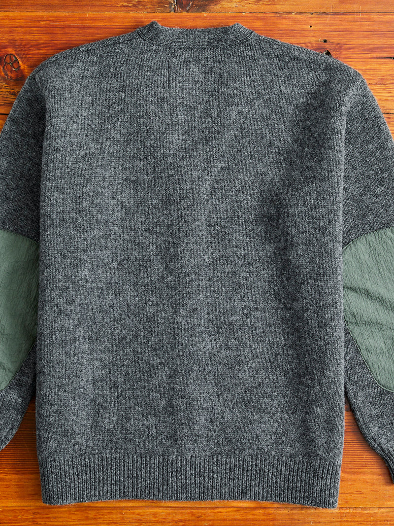 Shetland Wool Cardigan in Gray