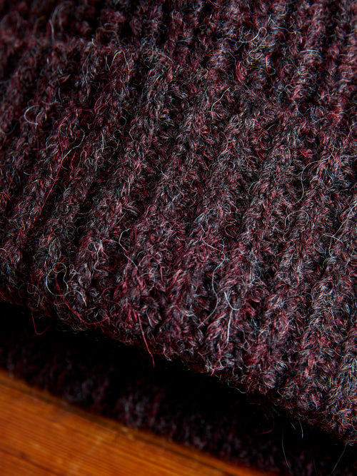 Alpaca Watch Cap in Bordeaux