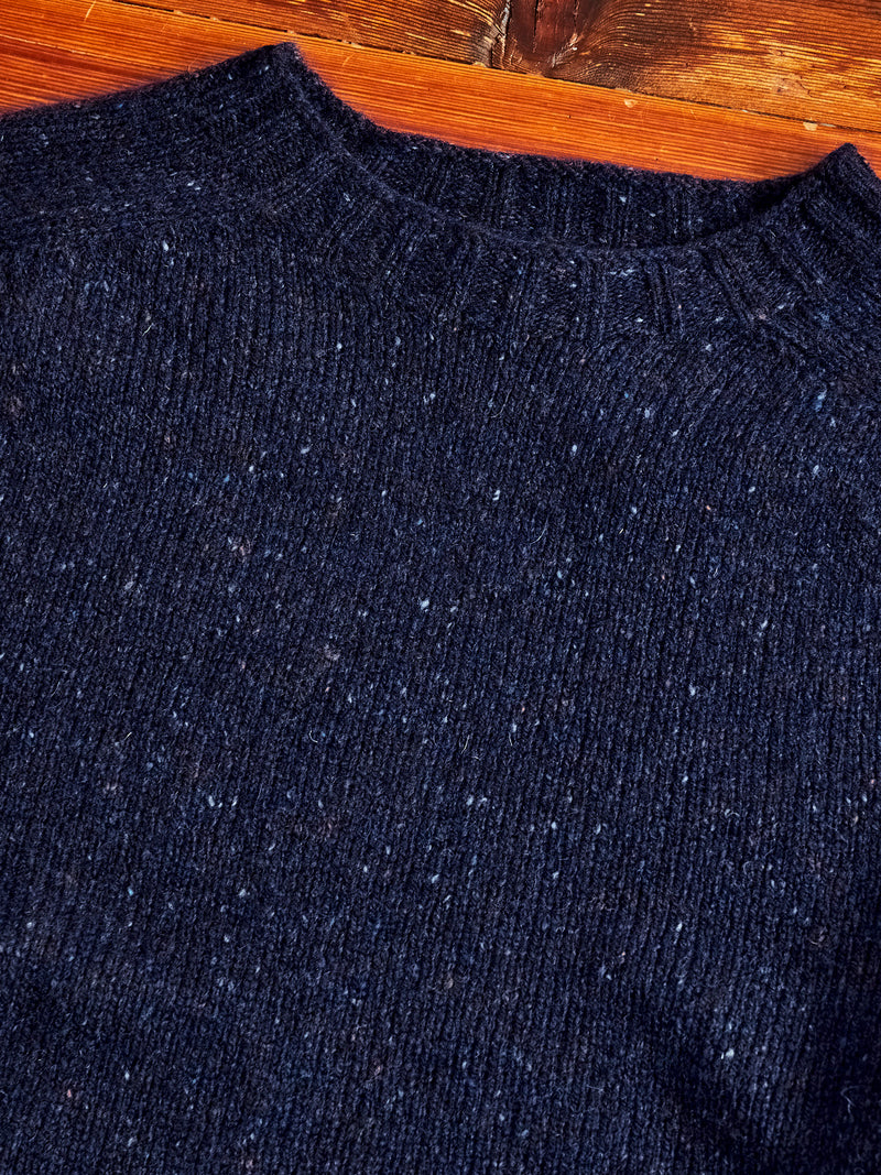 "Terry" Wool Sweater in Navy