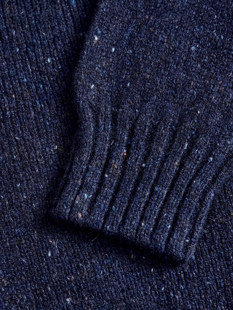 "Terry" Wool Sweater in Navy