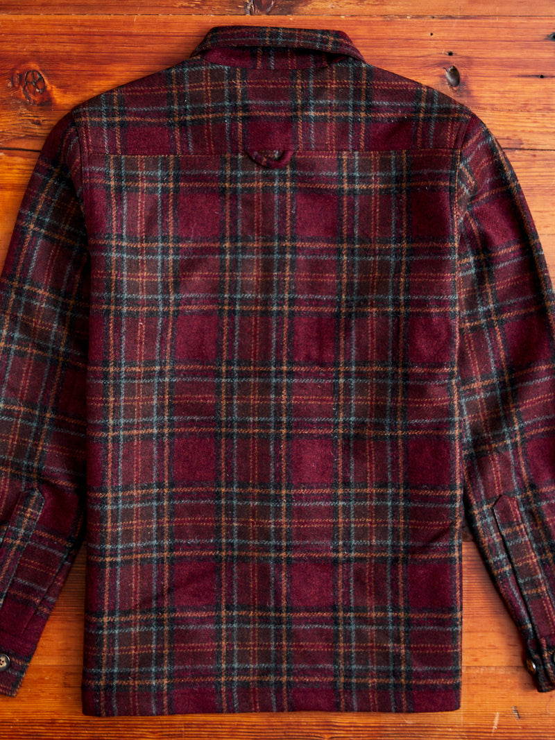 Burgundy Check Overshirt in Vulpes