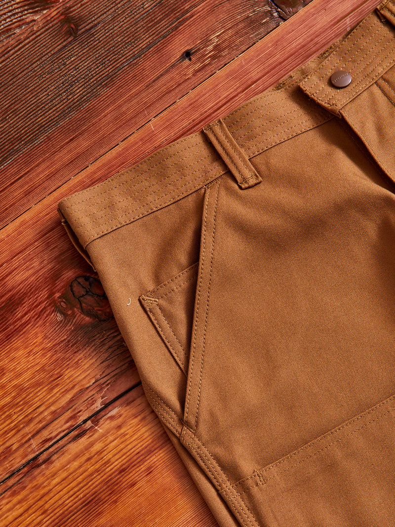 W Sprayer 5 Pants in Brown Duck Canvas