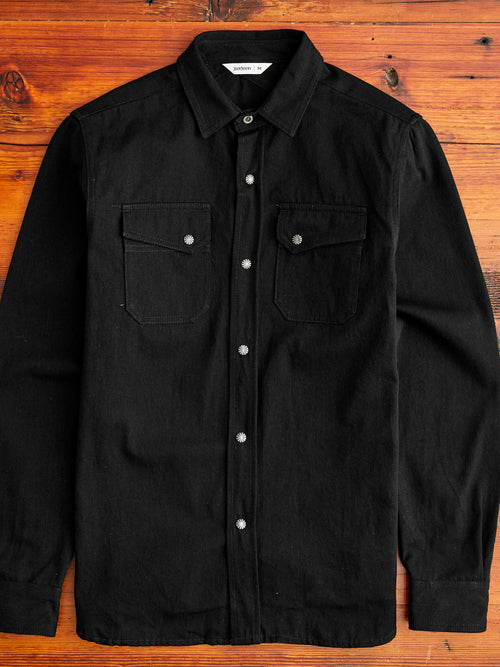 Crosscut Western in Black Denim