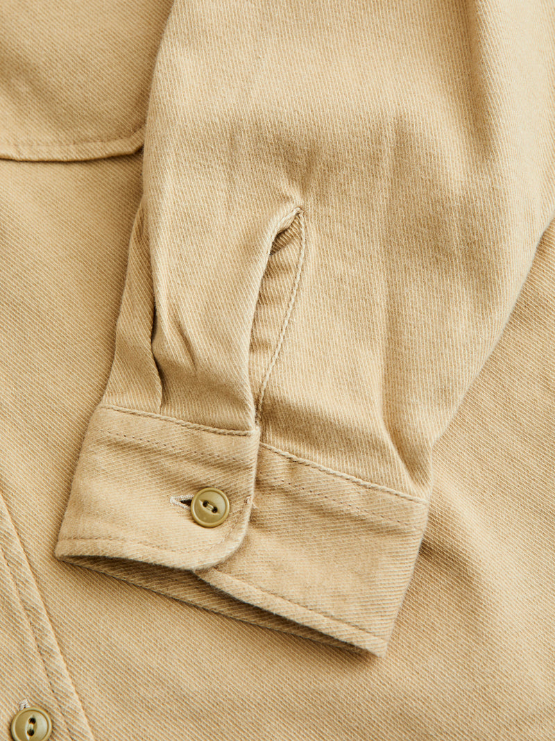 Cotton Wool CPO Shirt in Beige