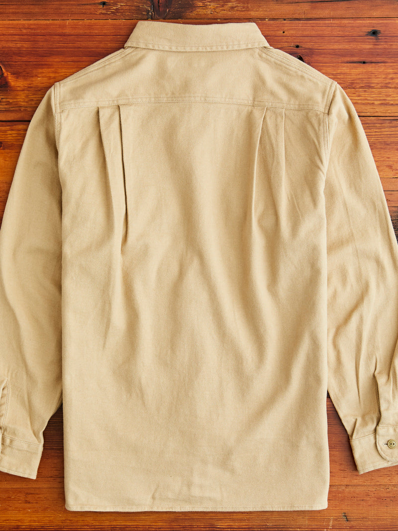 Cotton Wool CPO Shirt in Beige