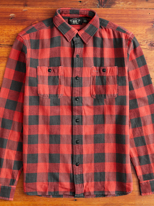 Buffalo Check Work Shirt in Red