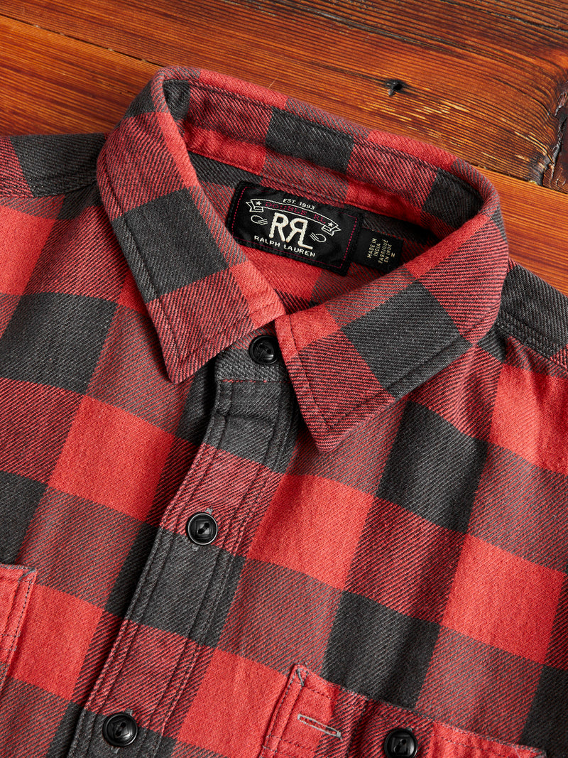 Buffalo Check Work Shirt in Red