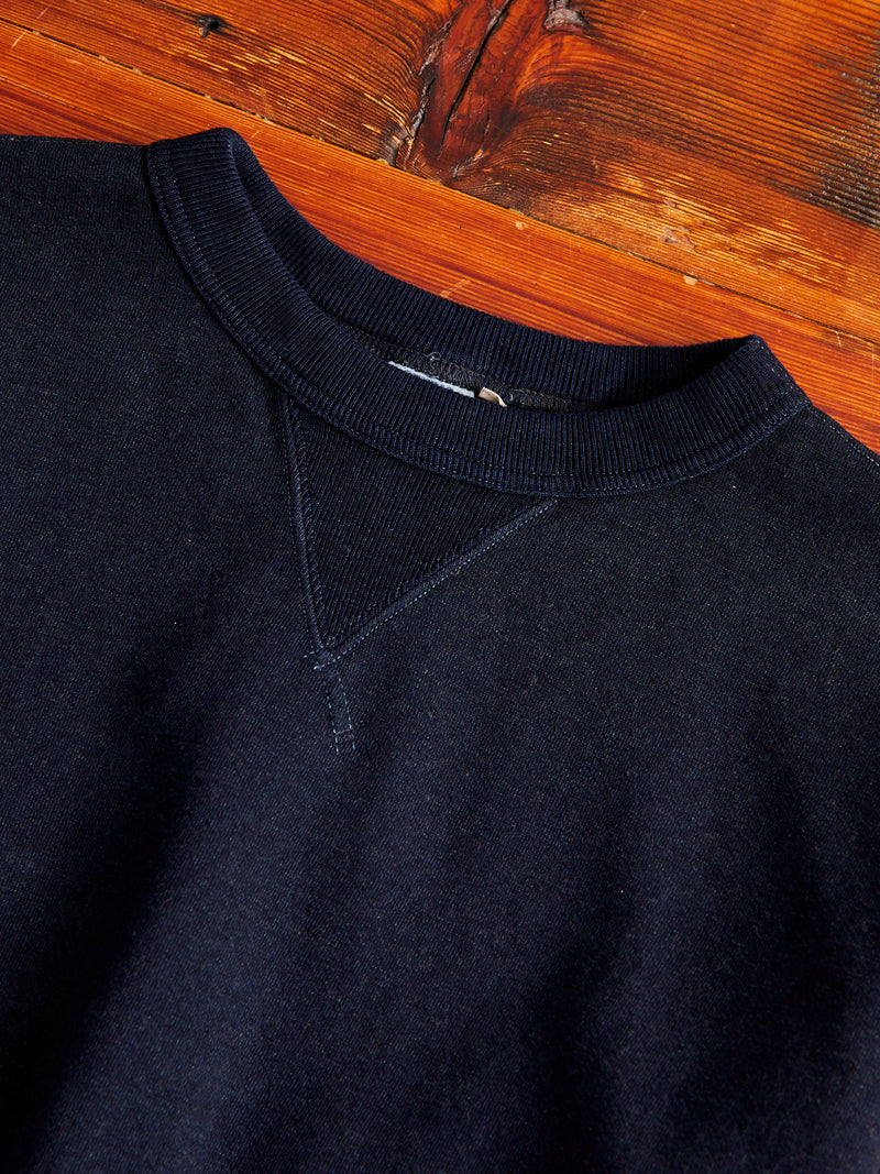 "Aishibu" Crewneck Sweater in Indigo