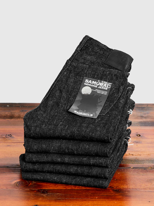 S211BK "Koku Benkei" 17oz Black Selvedge Denim - Relaxed Tapered Fit