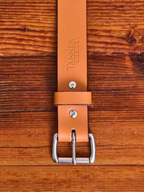 "Standard" 11oz Leather Belt in Saddle Tan