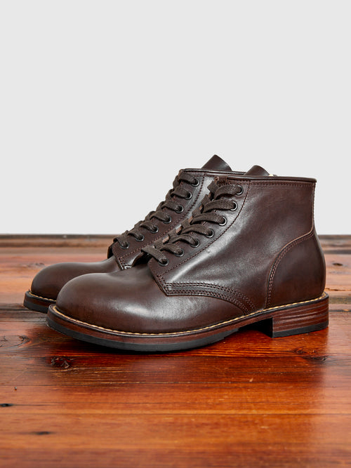 Brigadier Boots-Folk in Dark Brown Italian Horsehide