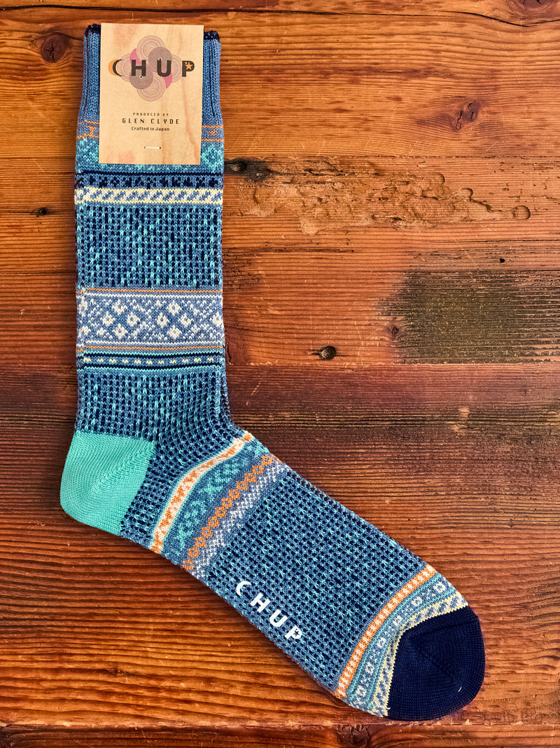 Spring Stippling Sock in Pigeon Blue