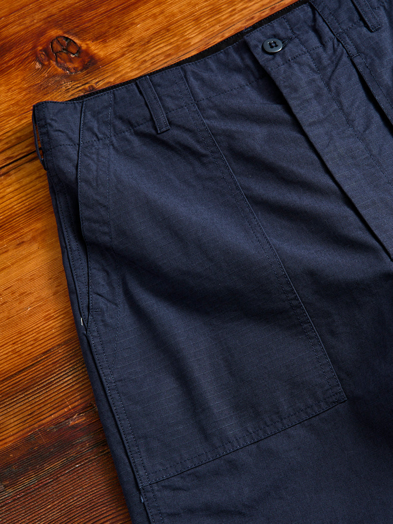 Fatigue Shorts in Navy Cotton Ripstop