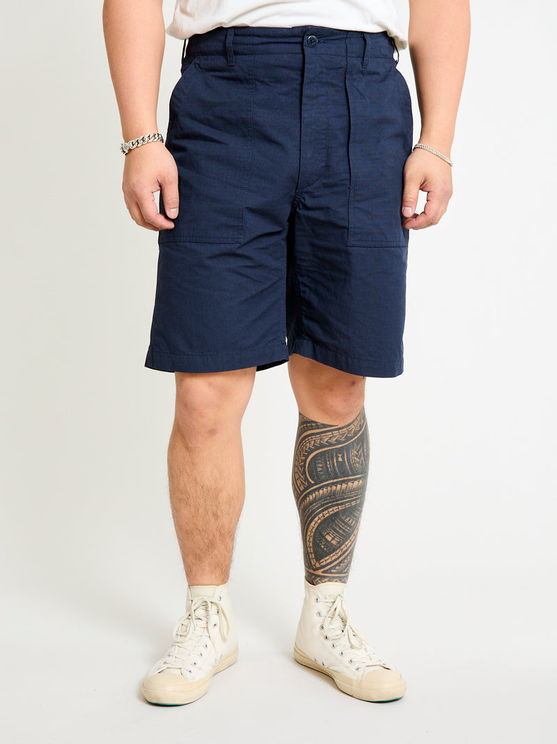 Fatigue Shorts in Navy Cotton Ripstop