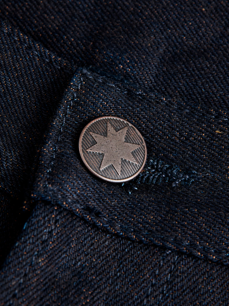 "Portola" 16oz Blue Brown Selvedge Denim - Tapered Fit