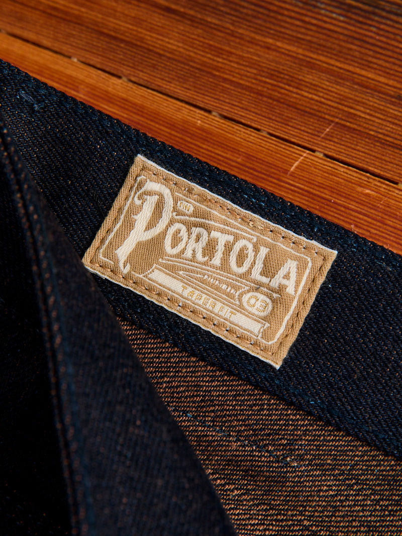 "Portola" 16oz Blue Brown Selvedge Denim - Tapered Fit