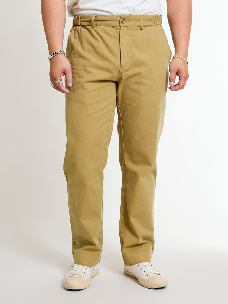 Aberlour Herringbone Pants in American Tan