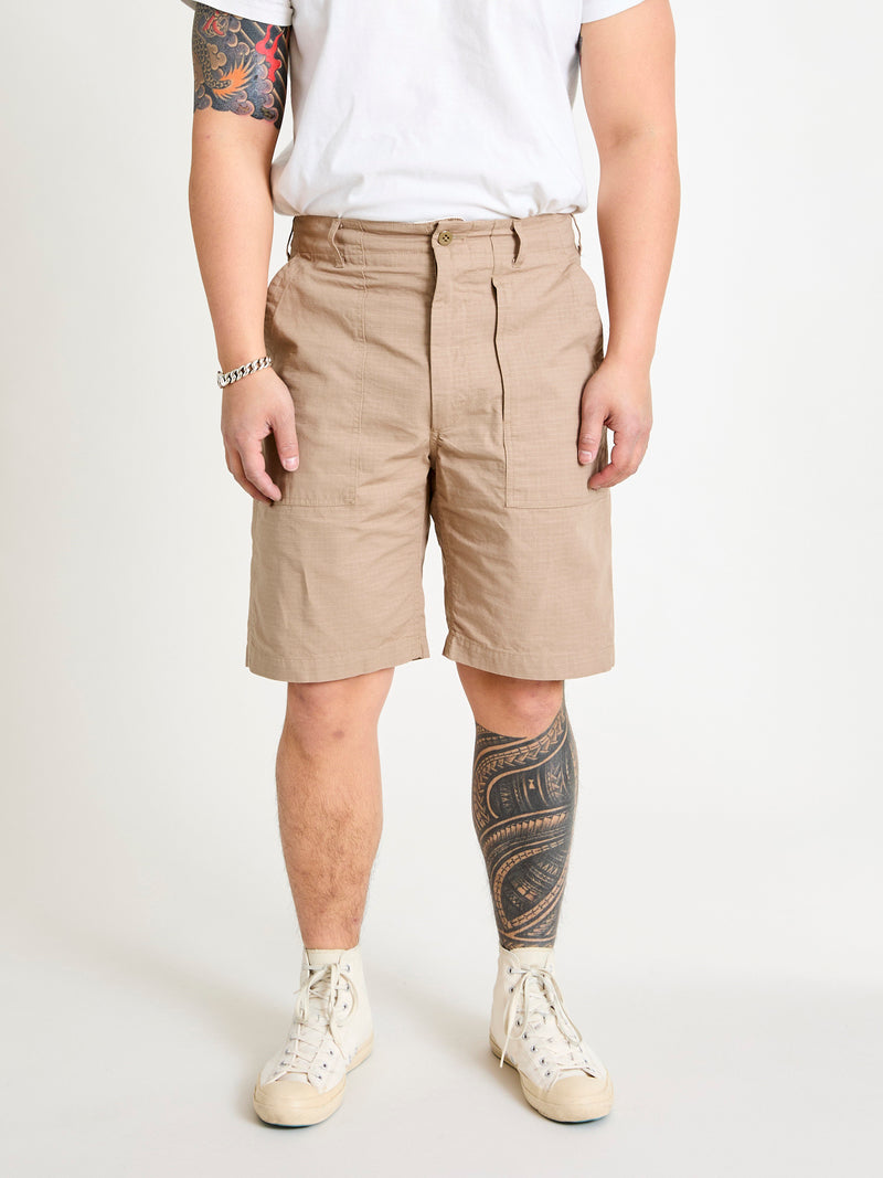 Fatigue Shorts in Khaki Cotton Ripstop