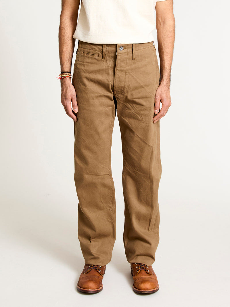 SJ452CP 15oz Selvedge Heavy Chinos in Khaki