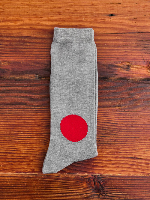 Japanese Flag Socks in Charcoal