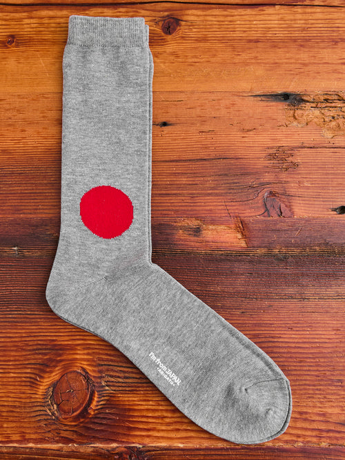 Japanese Flag Socks in Charcoal