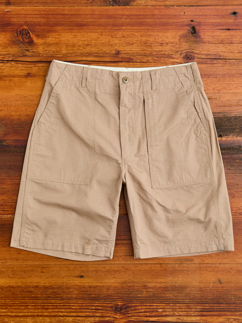 Fatigue Shorts in Khaki Cotton Ripstop