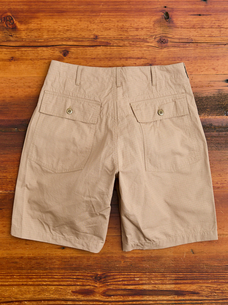 Fatigue Shorts in Khaki Cotton Ripstop