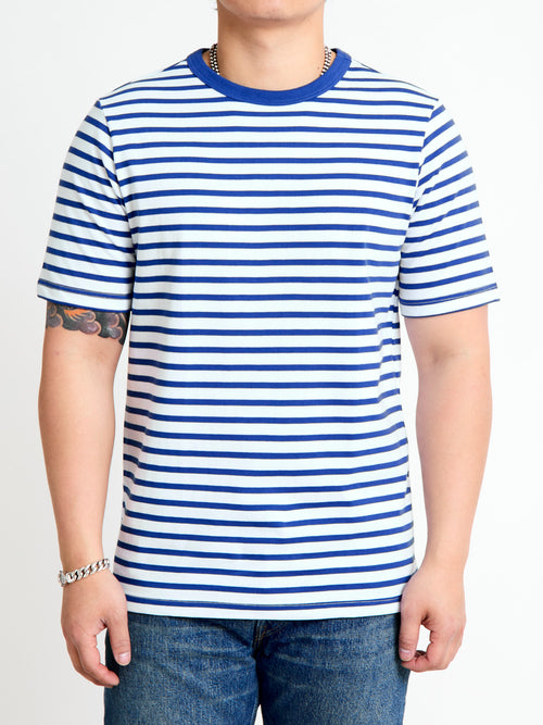 2M14 "Good Originals" 7.9oz Relaxed T-Shirt in Blue/White