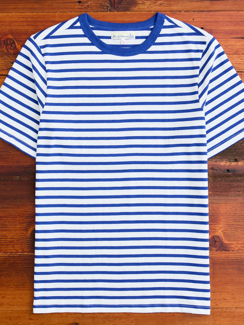 2M14 "Good Originals" 7.9oz Relaxed T-Shirt in Blue/White