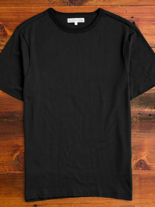 1950s "Good Originals" 5.5oz Loopwheel T-Shirt in Deep Black