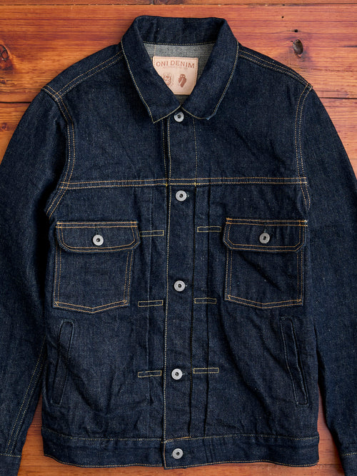 02516P "Sleeping Demon" Natural Indigo 15.5oz Selvedge Denim Jacket