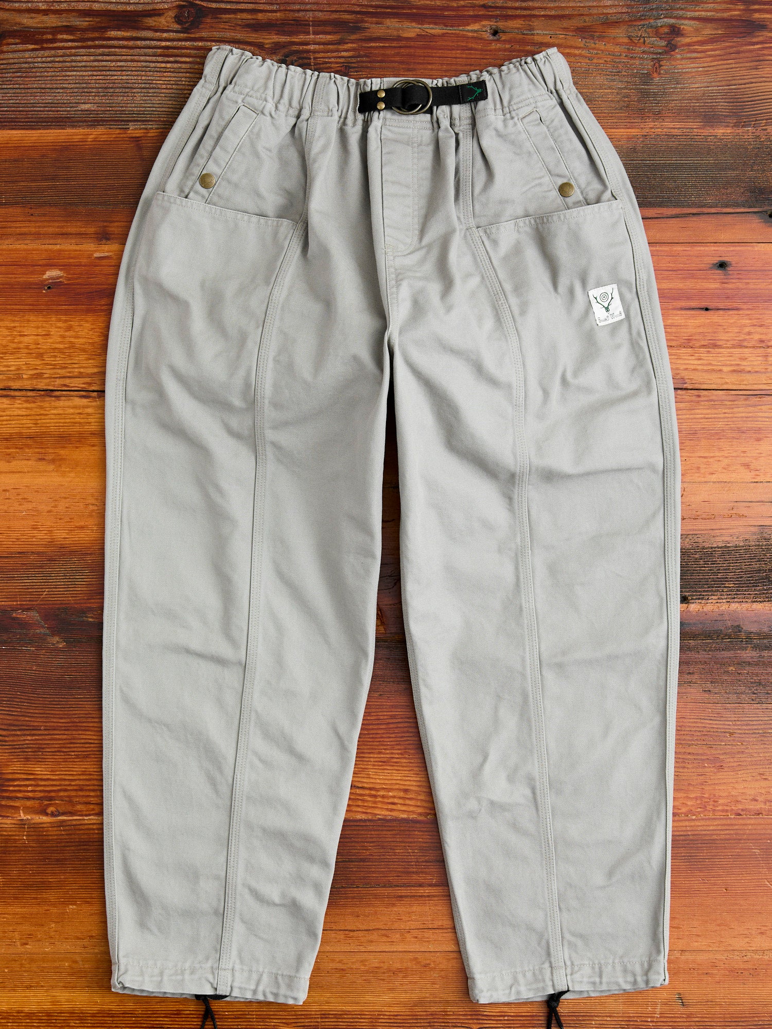 Canvas Belted C.S Pant in Grey