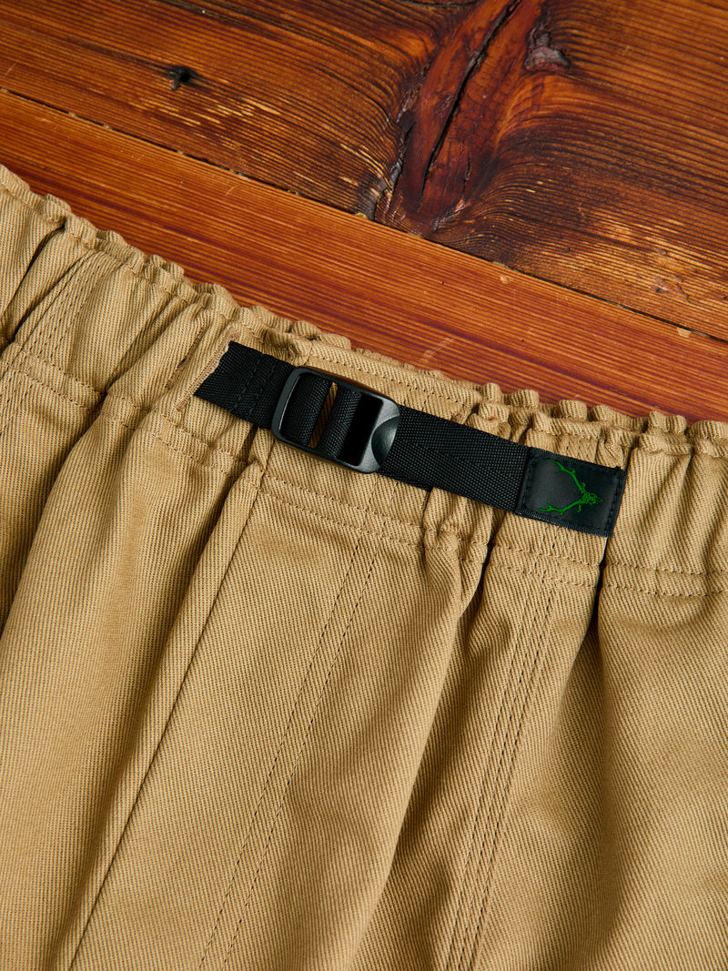 Cotton Twill Belted C.S Shorts in Khaki