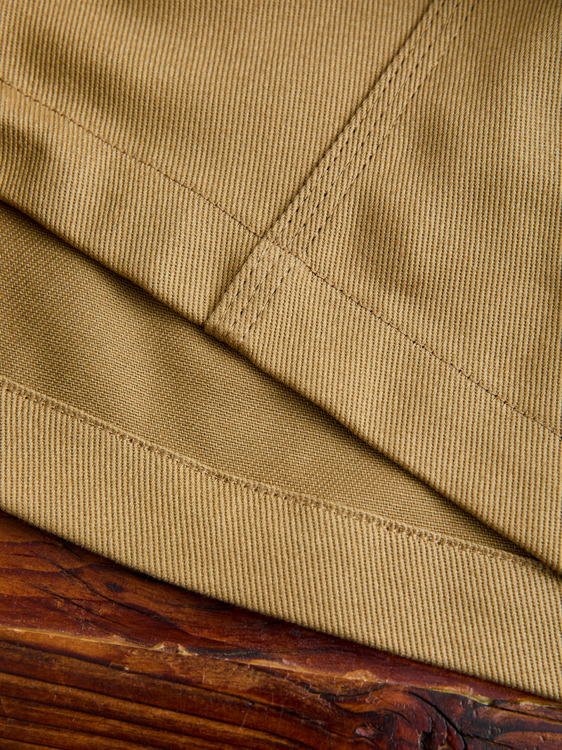 Cotton Twill Belted C.S Shorts in Khaki