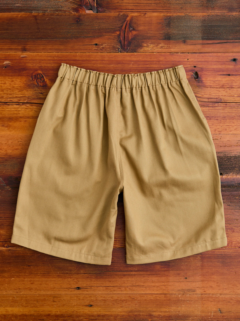 Cotton Twill Belted C.S Shorts in Khaki