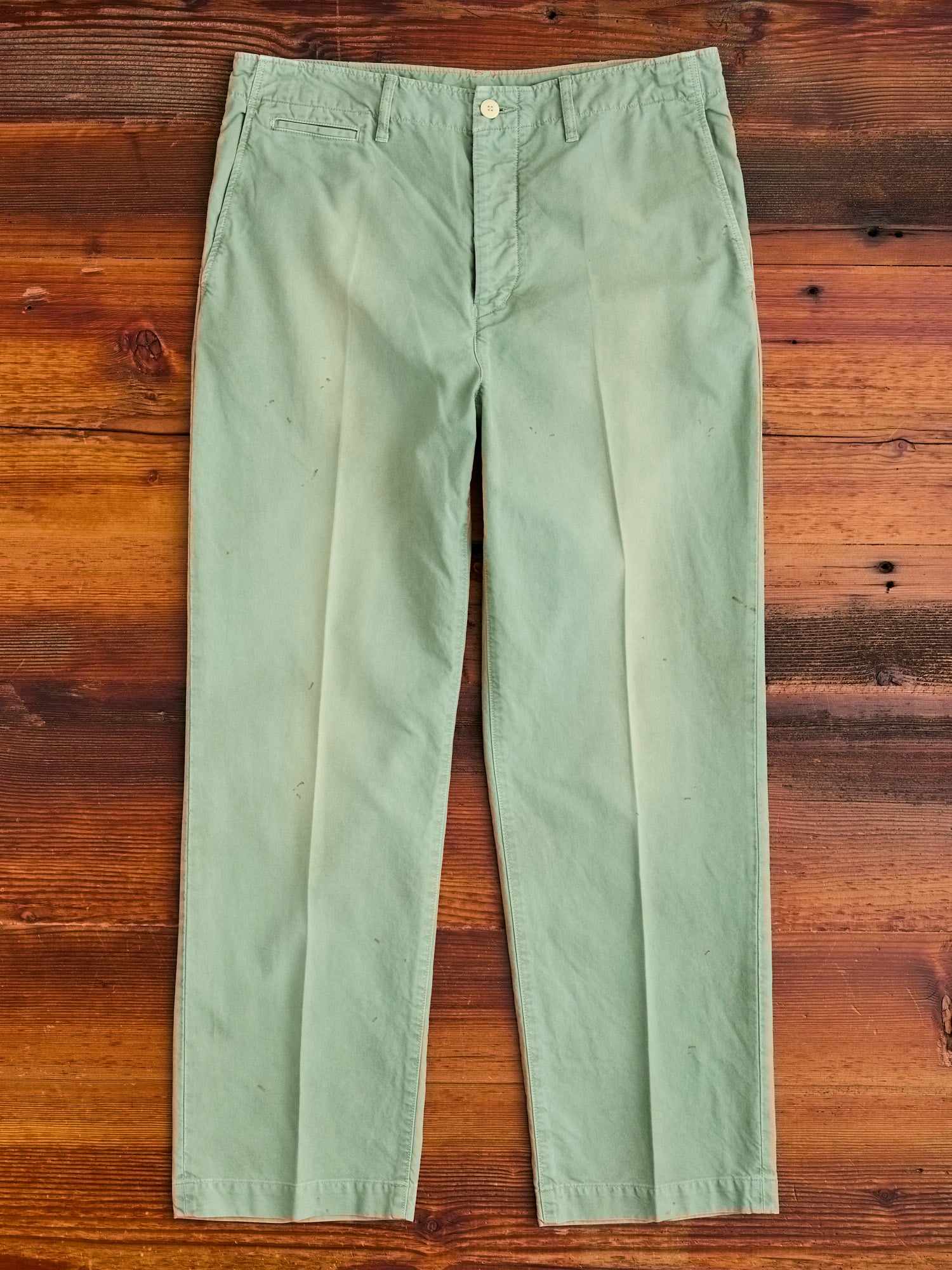 Damaged Field Chino Pants in Green – Blue Owl Workshop