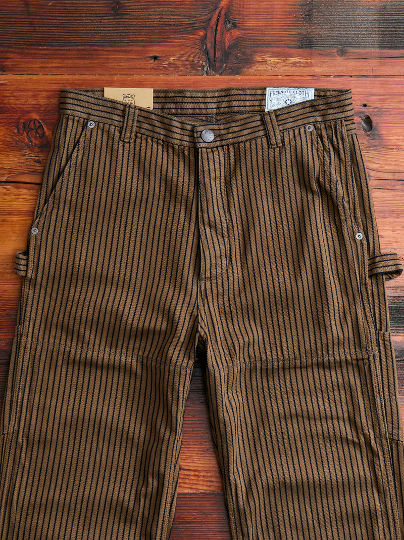 Ortega Pant in Brown Herringbone Dobby