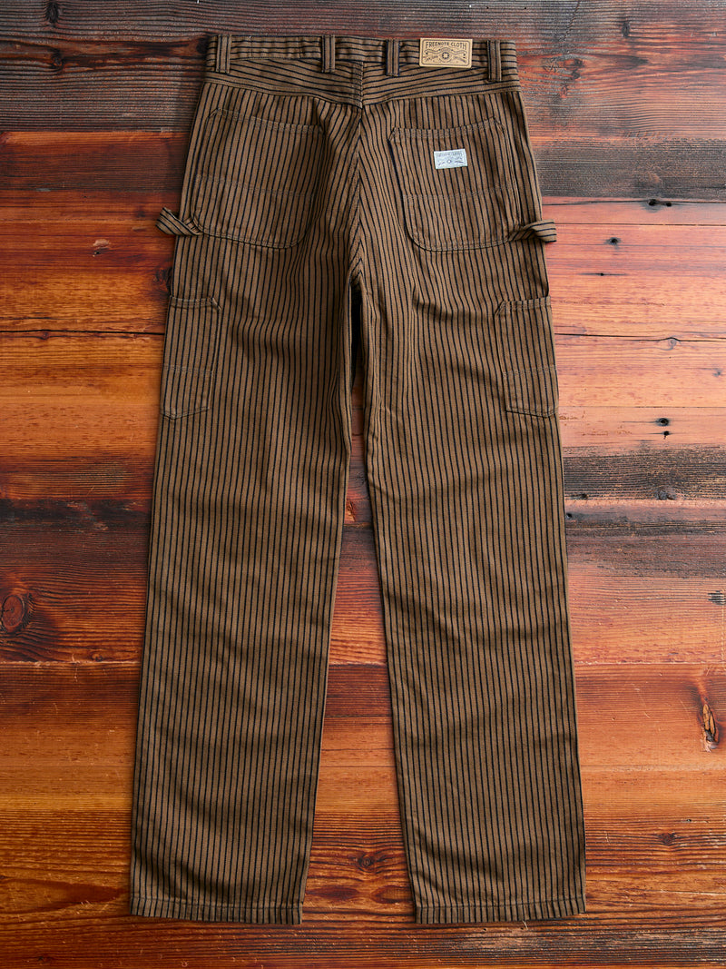 Ortega Pant in Brown Herringbone Dobby