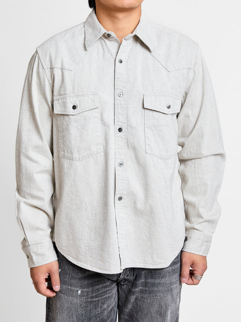 10oz Denim Western Shirt in Grey