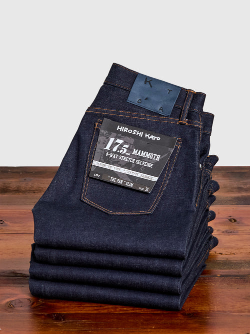 "Mammoth" 17.5oz Heavyweight Stretch Selvedge Denim - Pen Slim