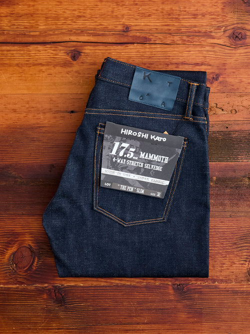 "Mammoth" 17.5oz Heavyweight Stretch Selvedge Denim - Pen Slim