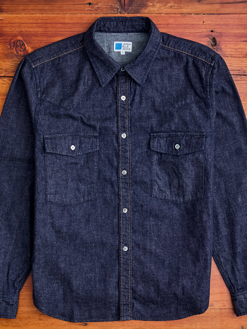 10oz Denim Western Shirt in Indigo