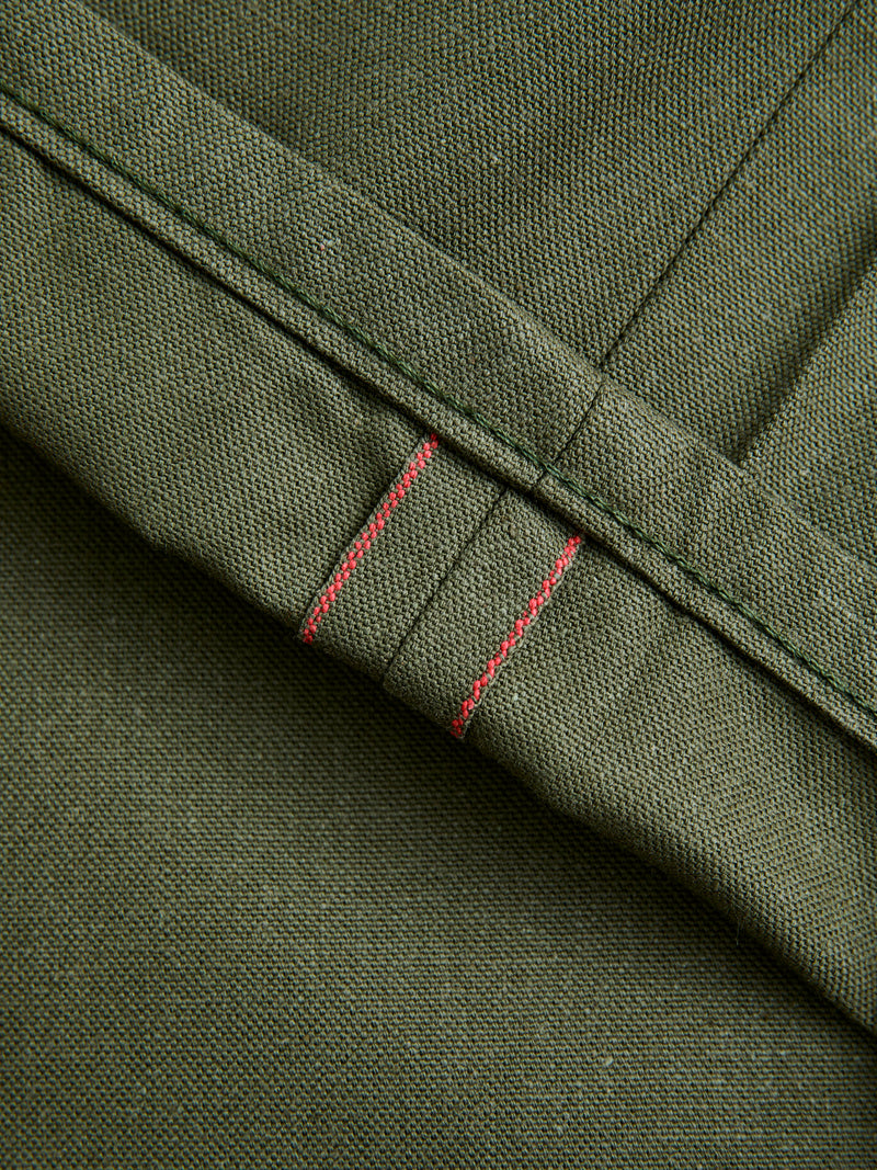 10oz Selvedge Army Green Duck Canvas - True Guy Fit