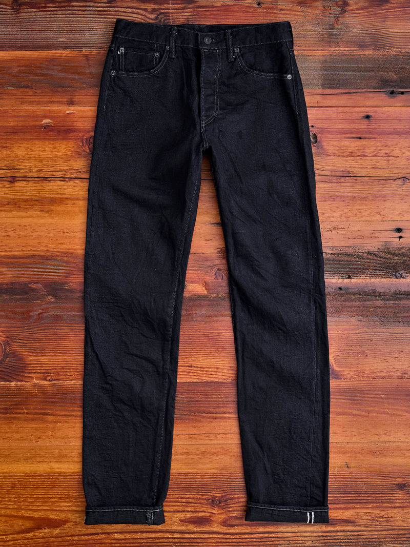 246-14BLK "Indigo Black" 14oz Selvedge Denim - Clean Straight Fit