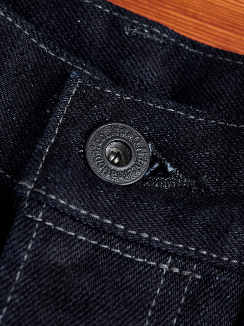 246-14BLK "Indigo Black" 14oz Selvedge Denim - Clean Straight Fit