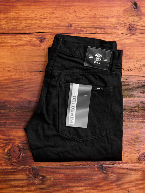 286-13BK "Jet Black" 13oz Selvedge Denim - Clean Straight Fit