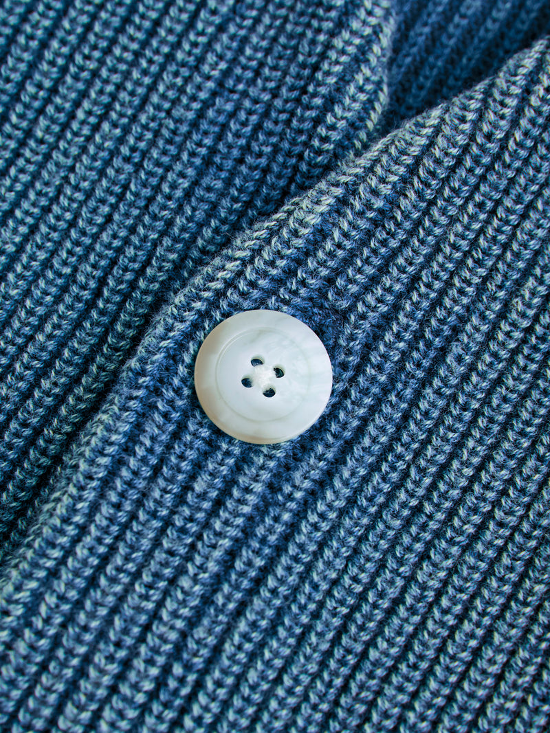 Pigment Dye Summer Cardigan in Faded Blue